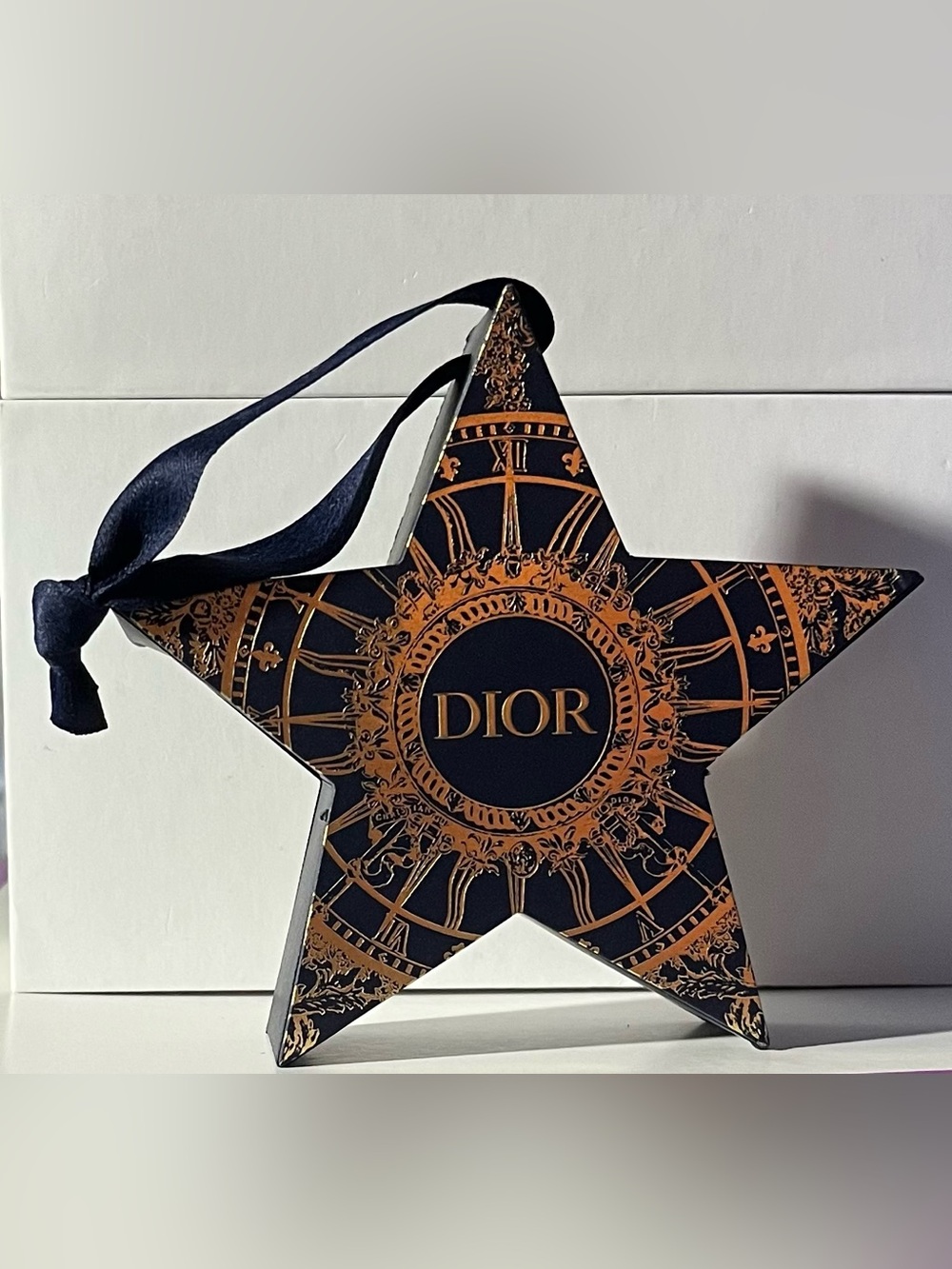 Dior - Navy and Gold - Star - Christmas ornament with Sauvage 10ml travel EDP